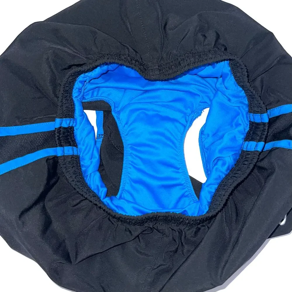 Nike Dri-Fit Black Blue Tempo Athletic Running Shorts Size Small